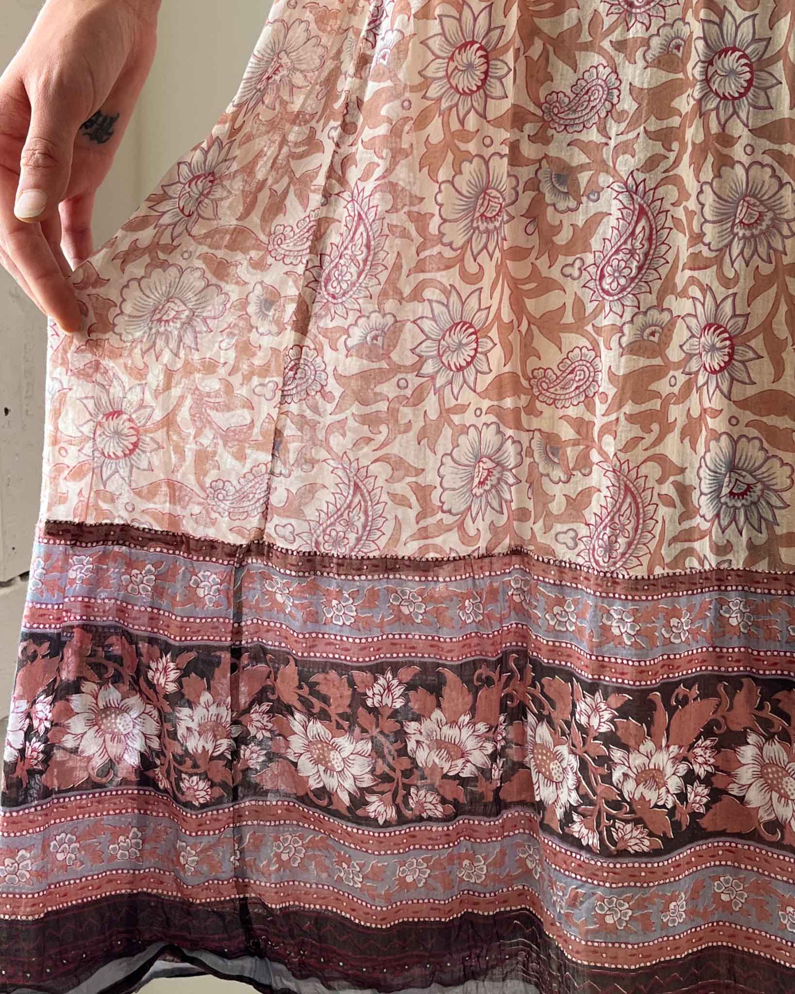 70s Ritu Kumar Indian Cotton Dress | XS-M - Lucky Vintage 70s Ritu Kumar Indian Cotton Dress | XS-M - Lucky Vintage