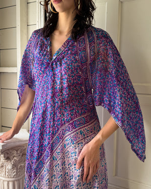 70s Indian Silk Dress | XS-M