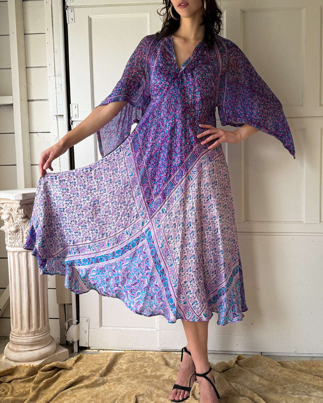 70s Indian Silk Dress