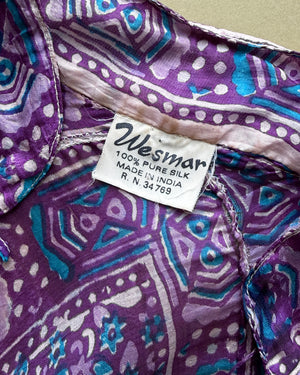 70s Indian Silk Dress | XS-M