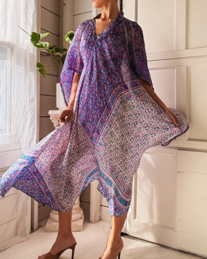 70s Indian Silk Dress | XS-M