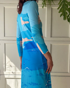70s Scenic Maxi Dress | M