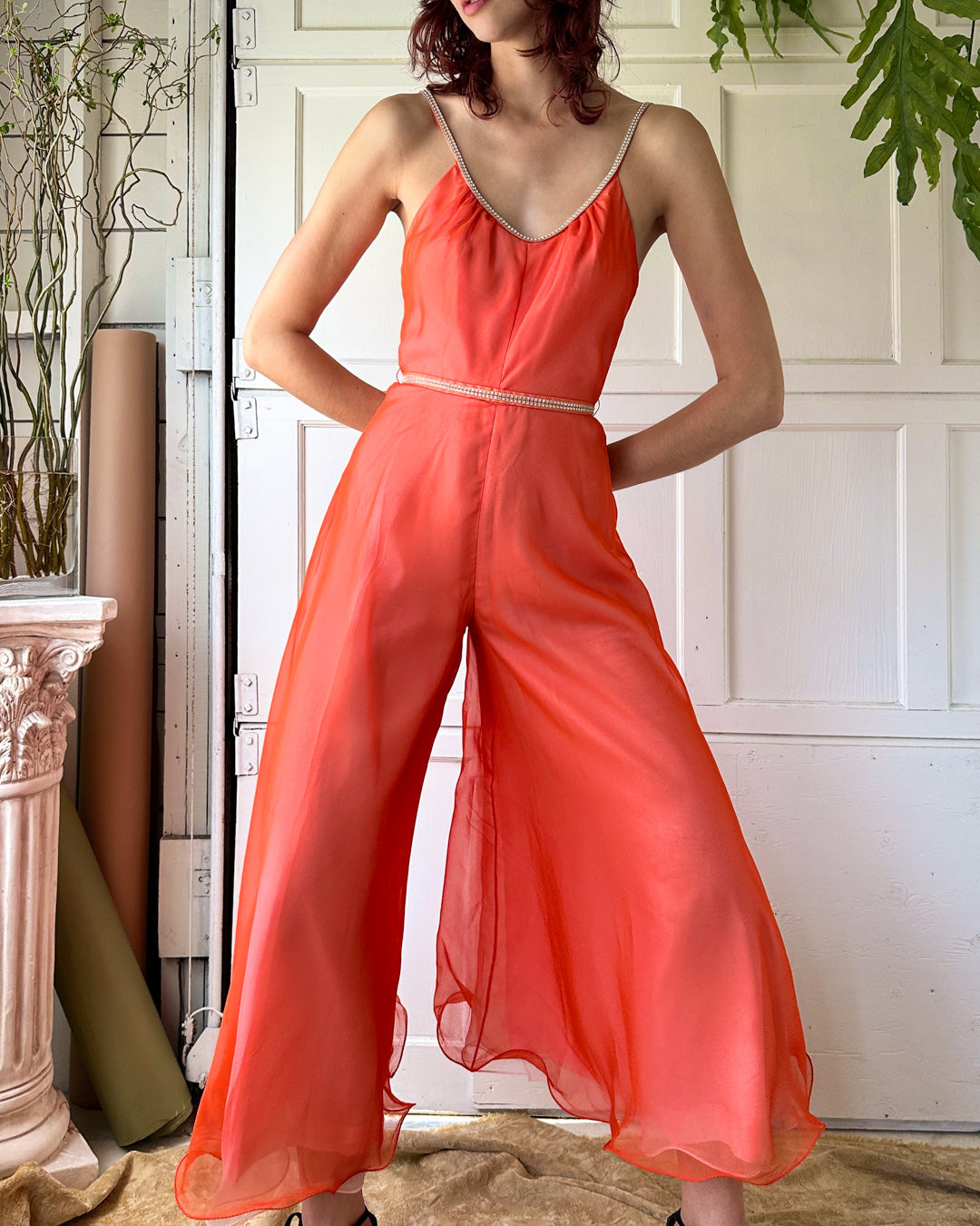 70s Lilli Diamond Jumpsuit | S