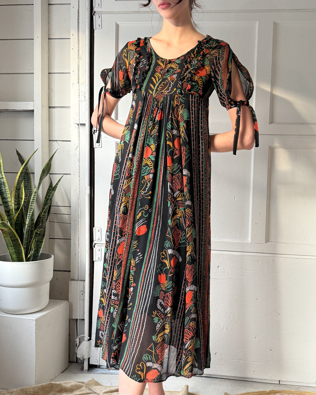 70s Ossie Clark Crepe Dress | S 70s Ossie Clark Crepe Dress | S