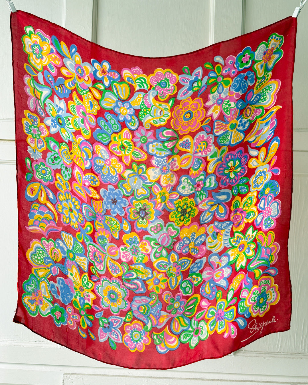 70s Schiaparelli Silk Scarf
