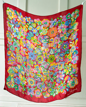70s Schiaparelli Silk Scarf