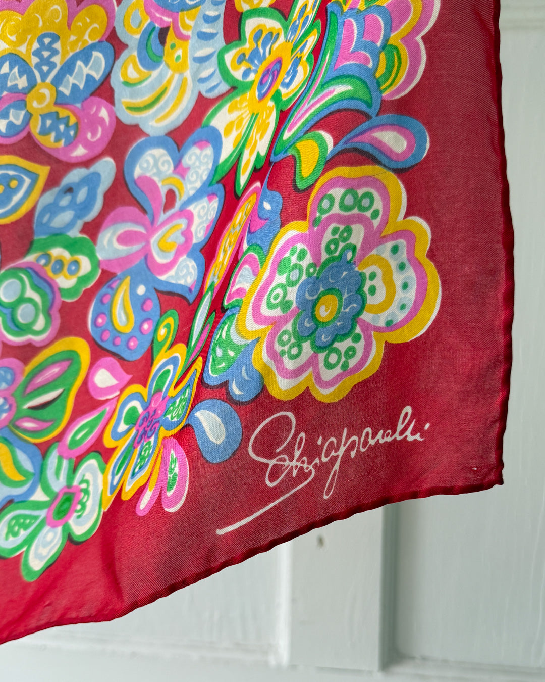 70s Schiaparelli Silk Scarf