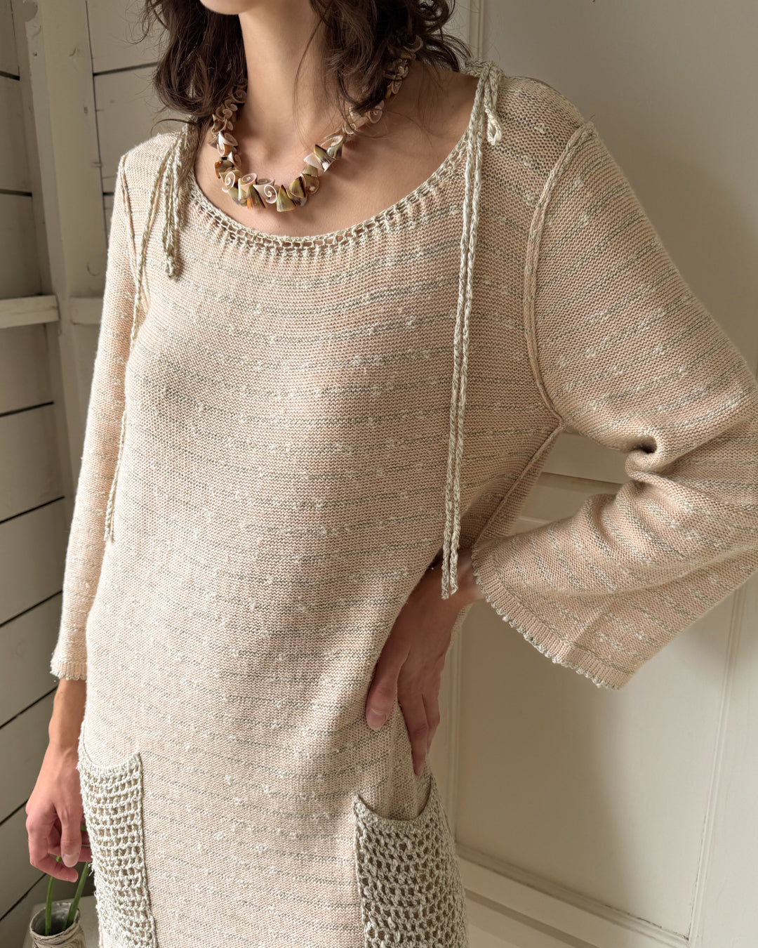 70s Scottish Linen Knit Dress 70s Scottish Linen Knit Dress