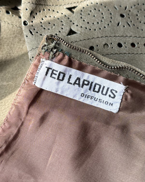 70s Ted Lapidus Leather Skirt | S-M