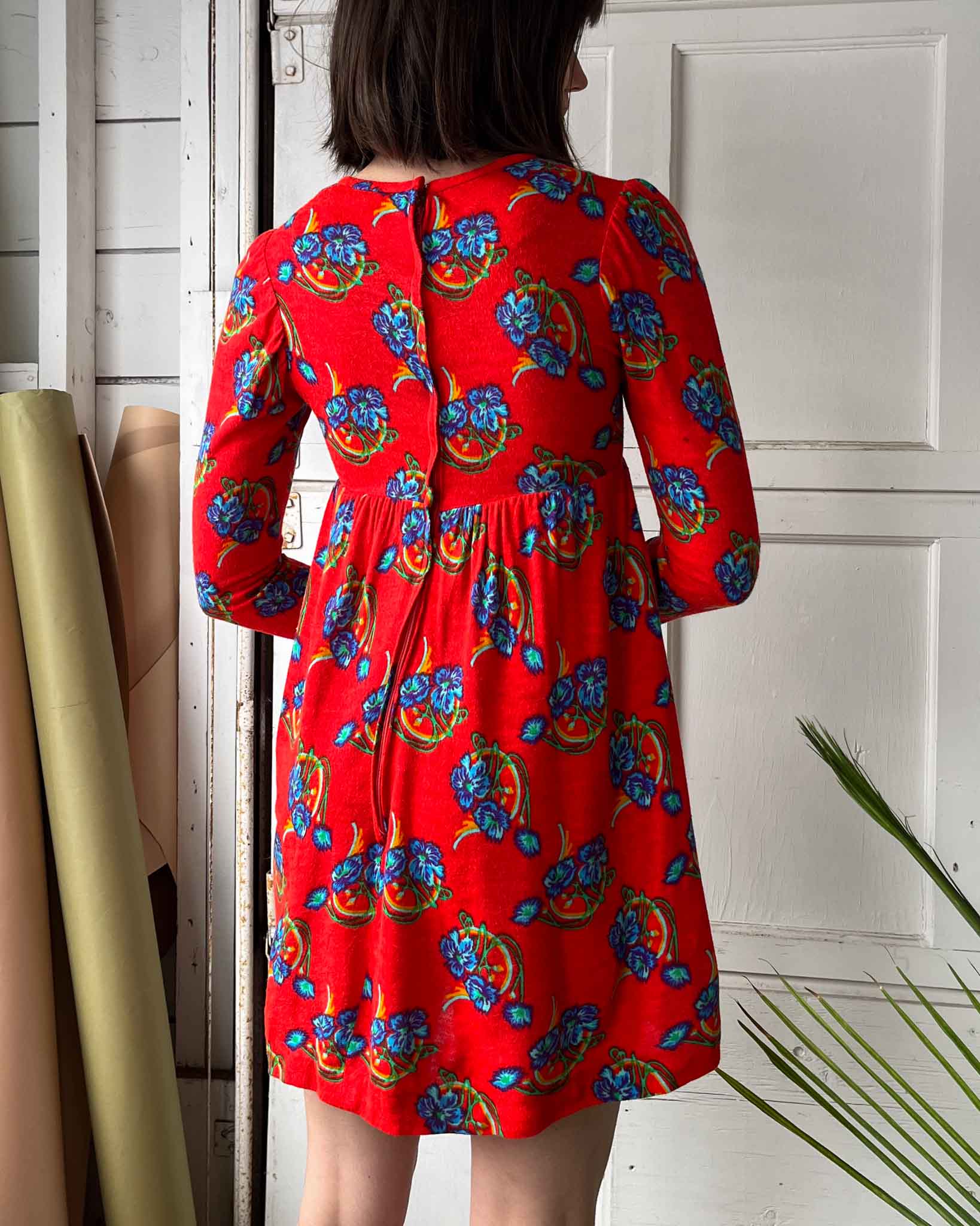 70s Floral Babydoll Mini Dress | XS-S 70s Floral Babydoll Mini Dress | XS-S
