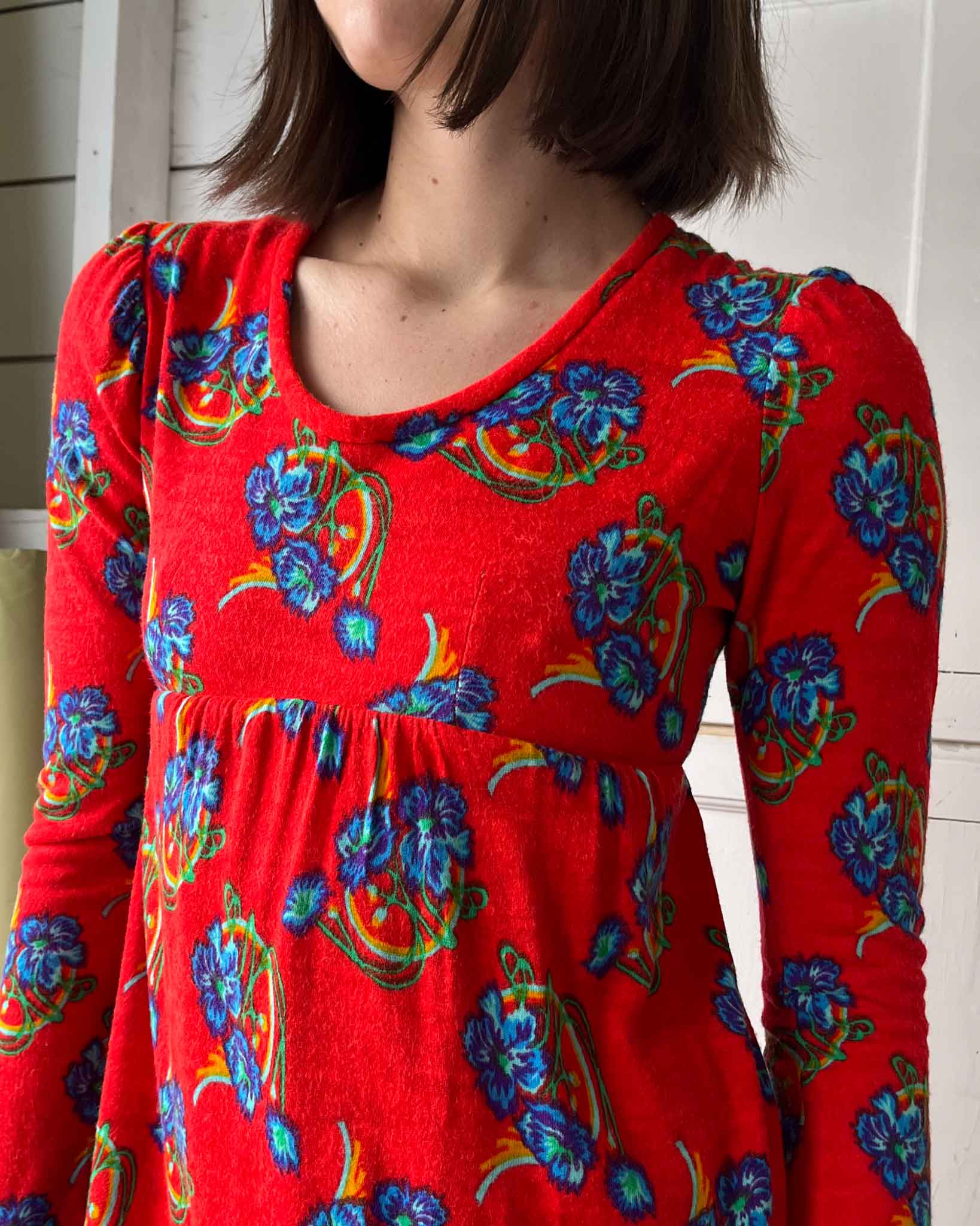 70s floral mini dress Violet Romance satin halter neck mini dress in 70s floral print