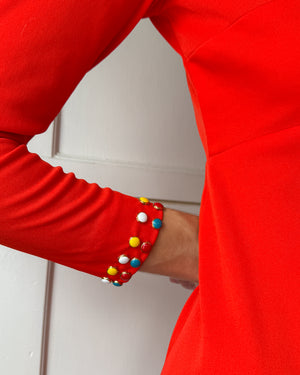 70s Studded Maxi Dress | M