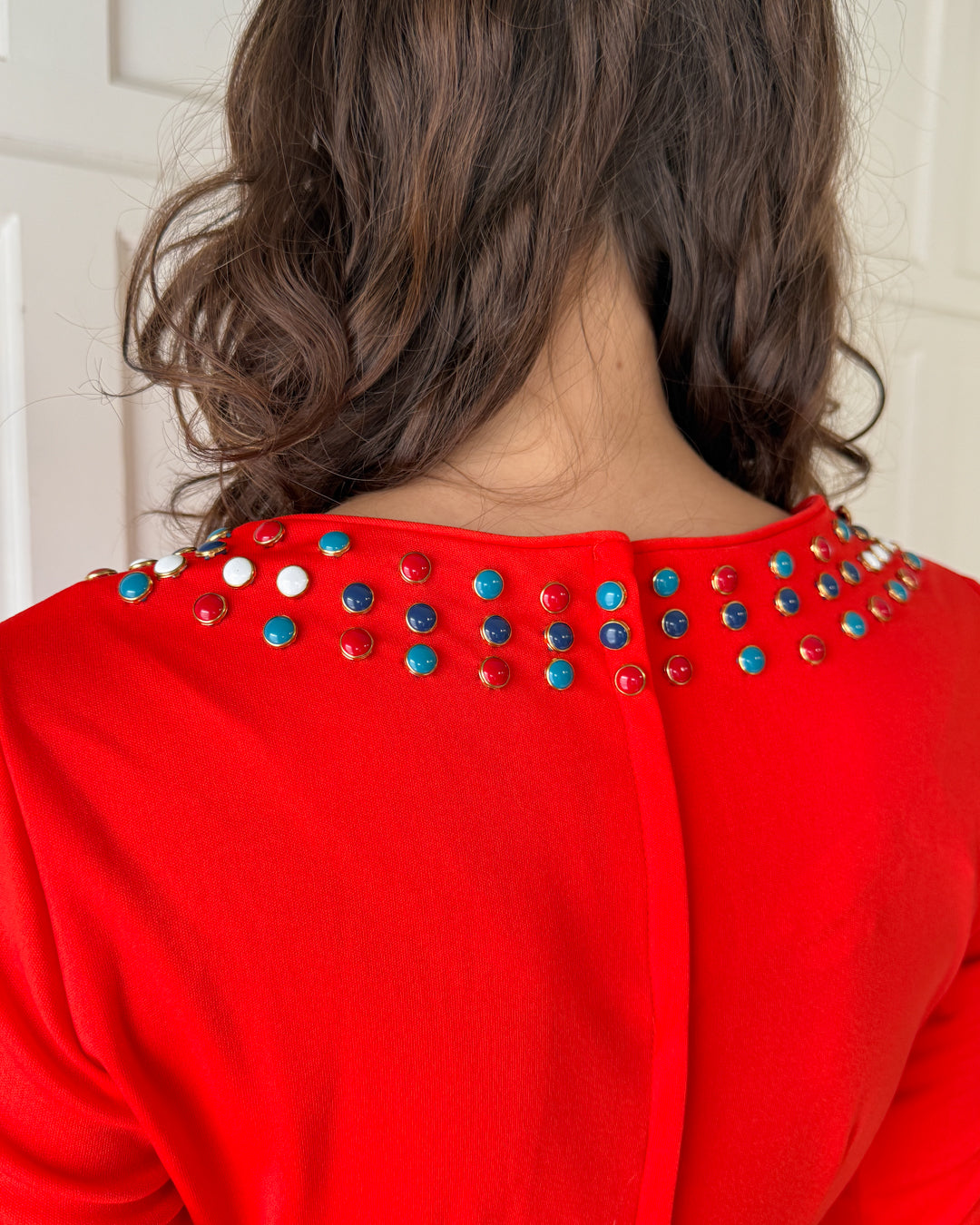 red studded dress Plus Size Xanthe Studded Cami Dress- Red