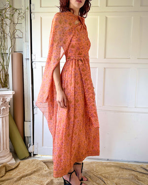 70s Treacy Lowe Silk Gown | S