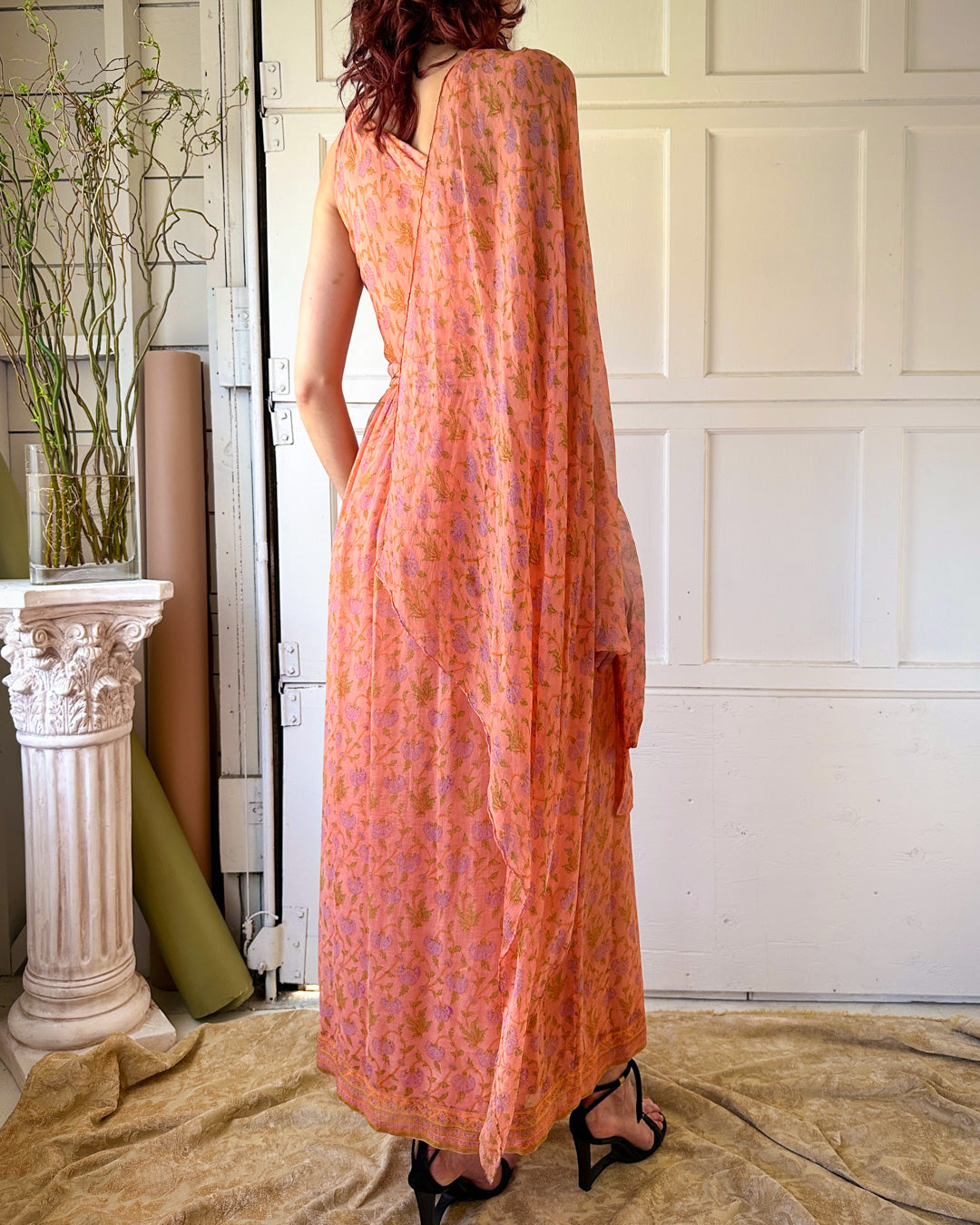 70s Treacy Lowe Silk Gown | S