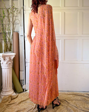 70s Treacy Lowe Silk Gown | S