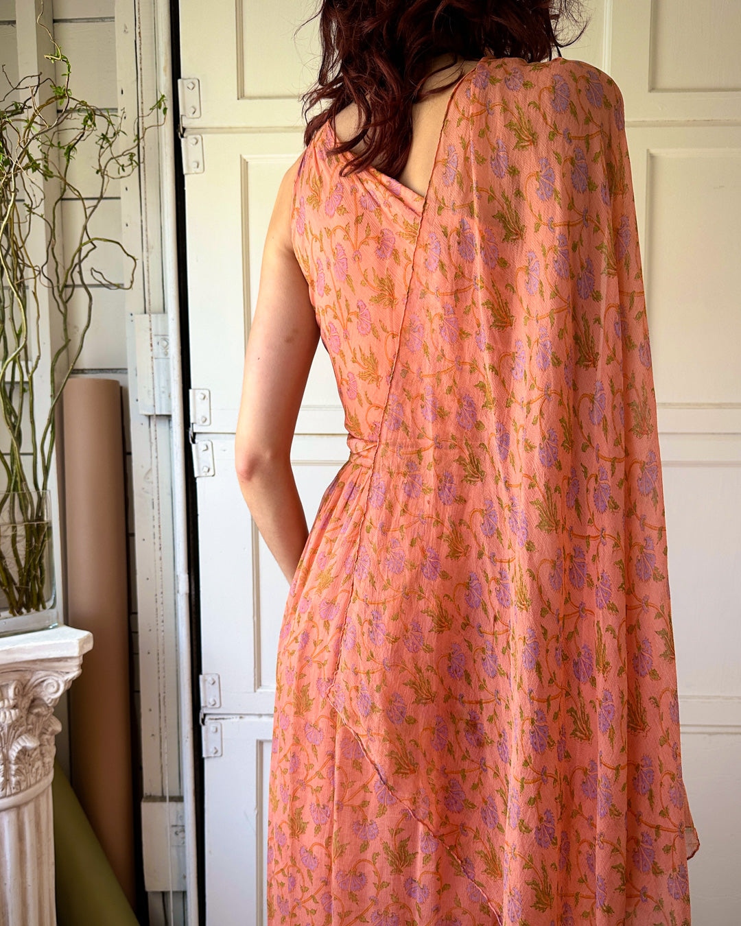 70s Treacy Lowe Silk Gown | S