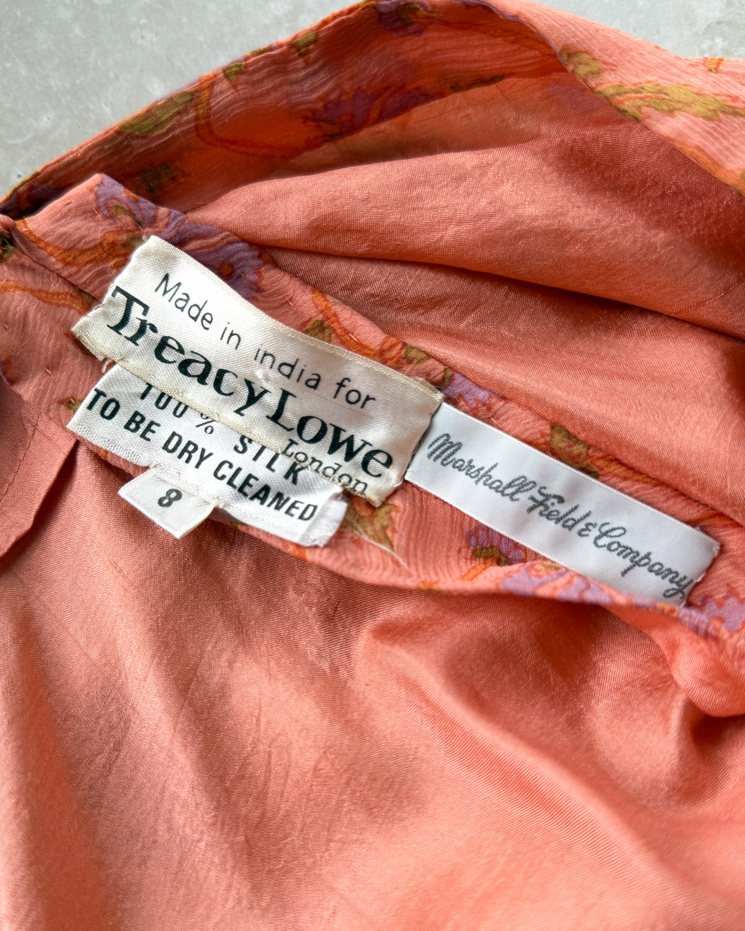 70s Treacy Lowe Silk Gown | S
