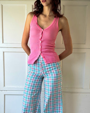 80s Yves Saint Laurent Ribbed Tank | XS-S