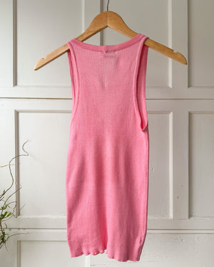 80s Yves Saint Laurent Ribbed Tank | XS-S
