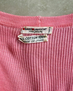 80s Yves Saint Laurent Ribbed Tank | XS-S