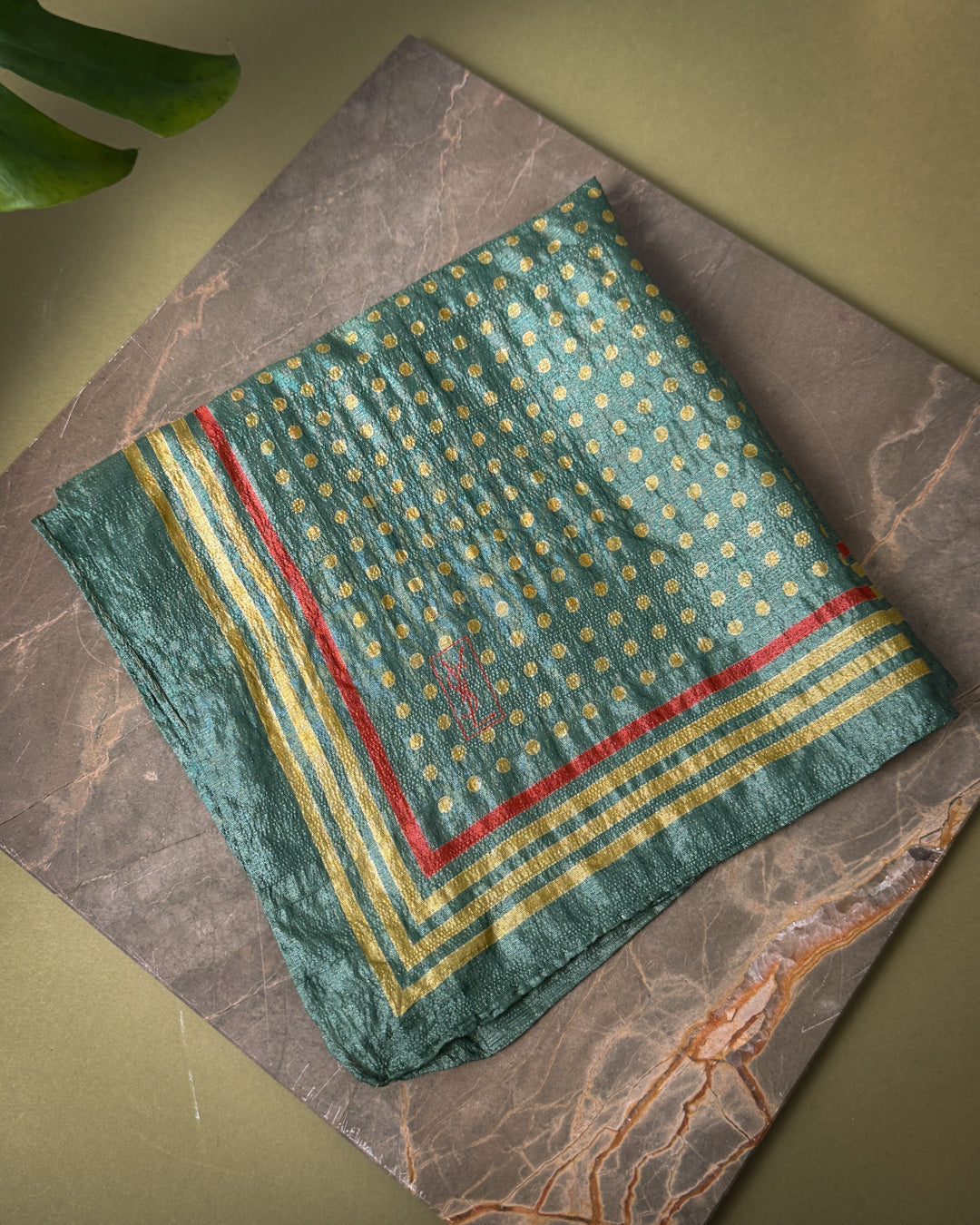 70s YSL Silk Pocket Square