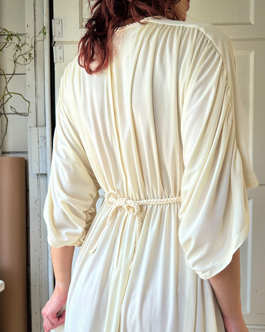 70s Grecian Maxi Dress | S-M