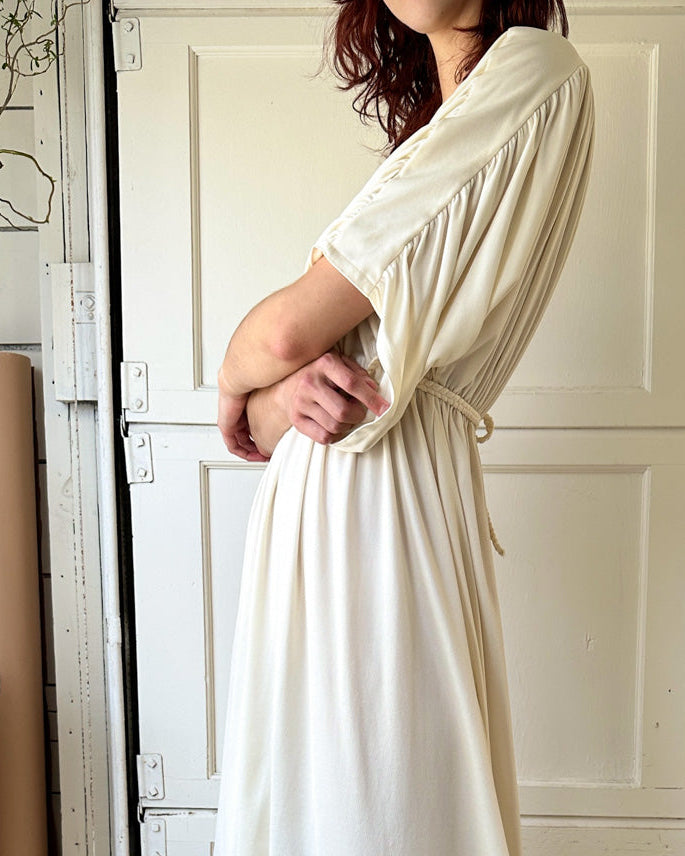 70s Grecian Maxi Dress | S-M
