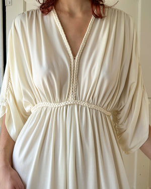 70s Grecian Maxi Dress | S-M