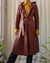 70s Belted Leather Trench with Hood