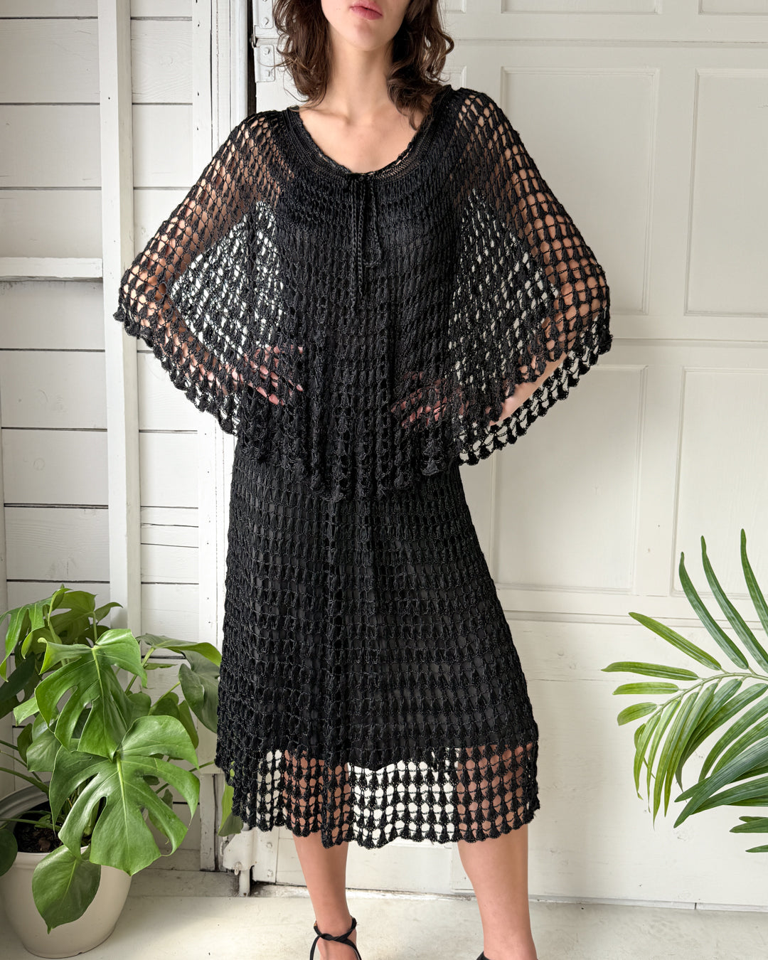 70s Silky Rayon Crochet Set