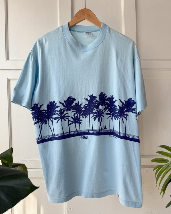 70s Blue Hawaii T-Shirt | L-XL - Lucky Vintage