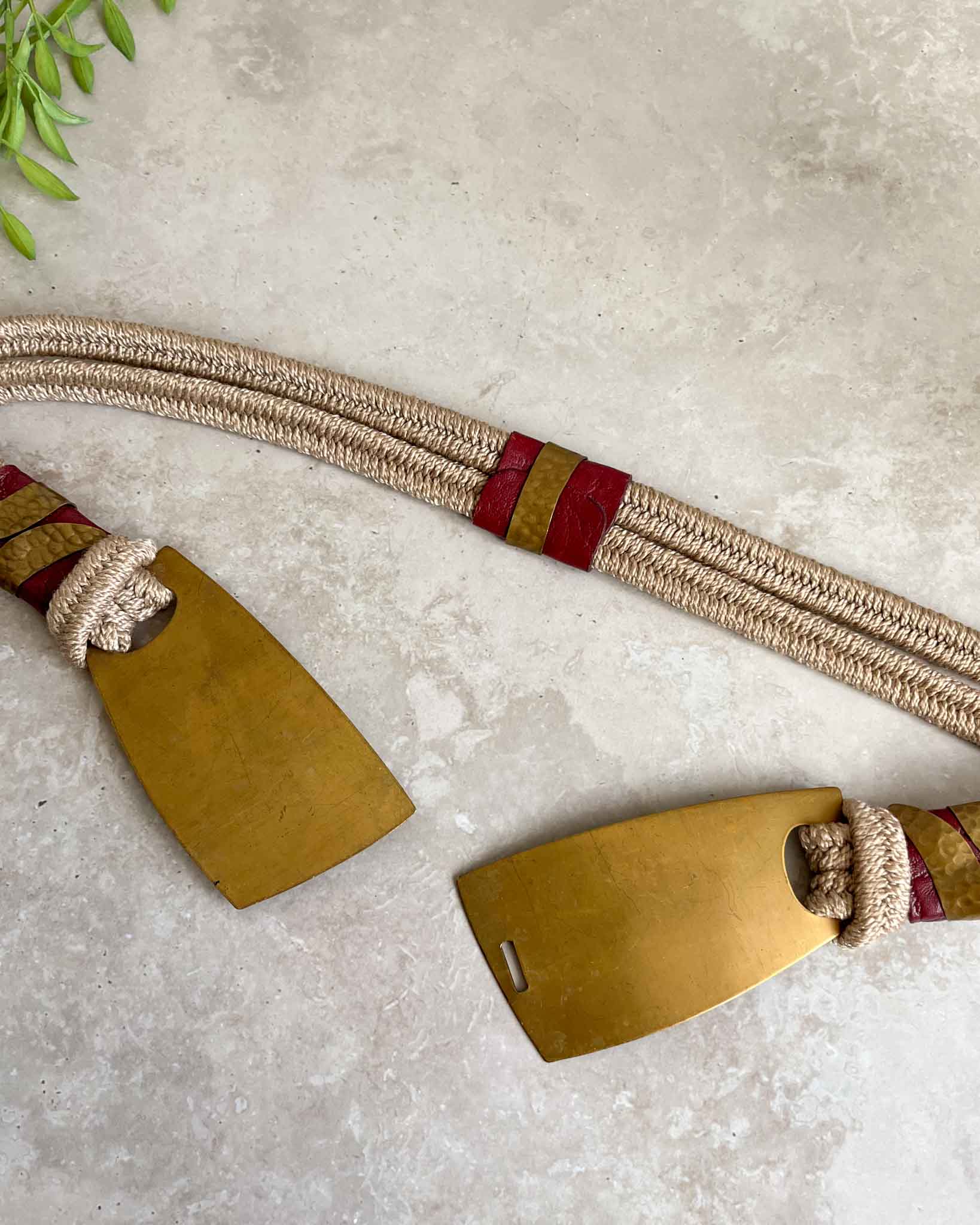 70s Rope & Brass Belt