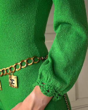70s Apple Green Jumpsuit | M-L