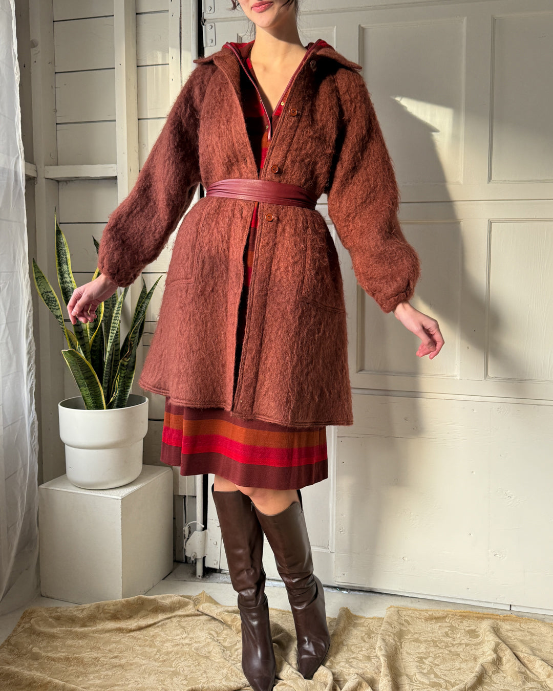 70s Shaggy Wool Coat | S-M - Lucky Vintage