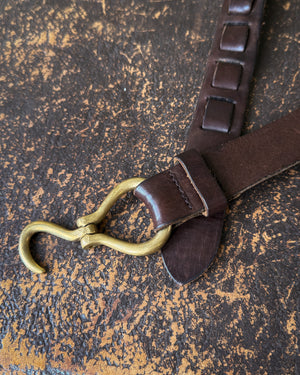 90s Leather Brass Hook Belt