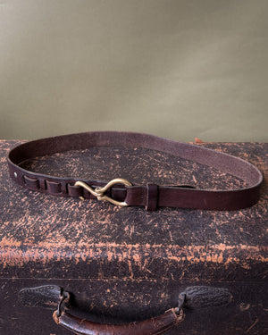 90s Leather Brass Hook Belt