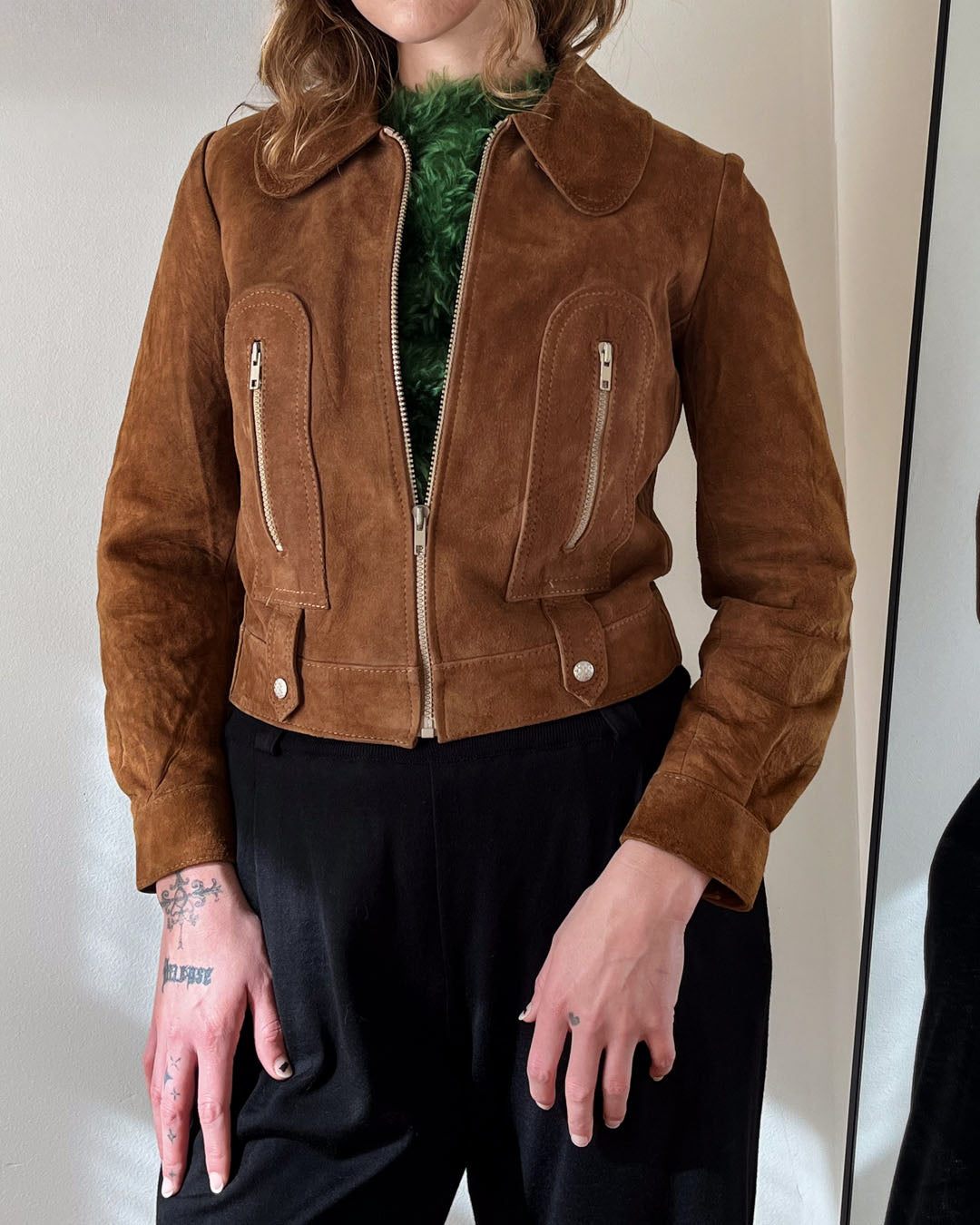 70s Cropped Suede Jacket | M