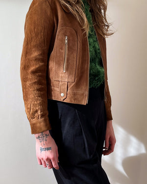 70s Cropped Suede Jacket | M