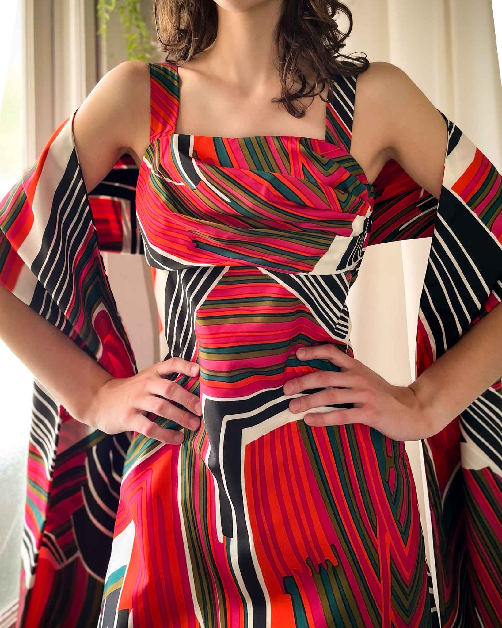 70s Psychedelic Dress & Shawl 70s Psychedelic Dress & Shawl