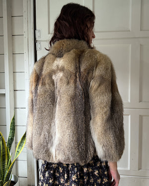 70s Coyote Fur Coat | S