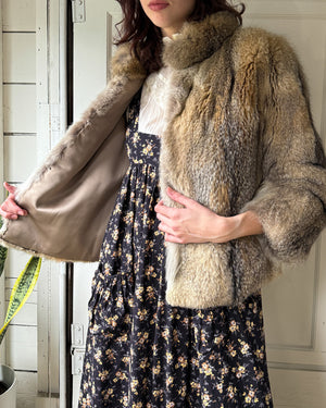 70s Coyote Fur Coat | S