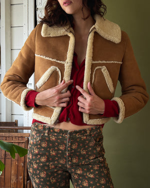70s Sheepskin Shearling Jacket | S