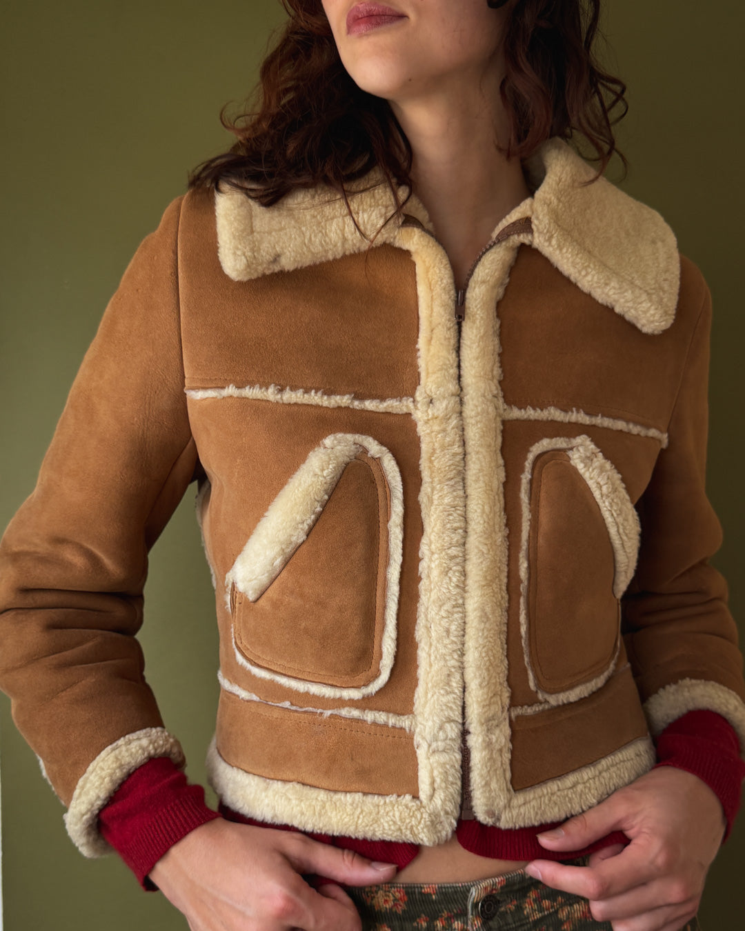 70s Sheepskin Shearling Jacket | S