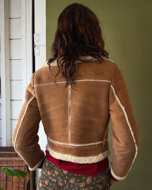 70s Sheepskin Shearling Jacket | S