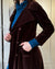 70s Brown Velvet Trench Coat | M