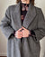 70s Tailored Gray Wool Coat | S-M