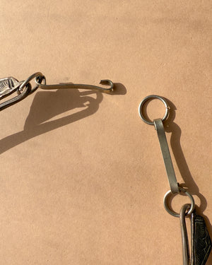 70s Etched Fish Hmong Necklace