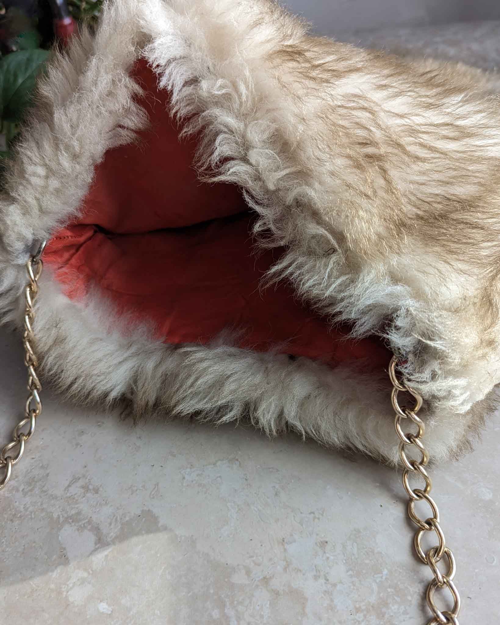 Faux fur handbag ANITA BILARDI Red in Faux fur - 38431669