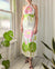 60s Lotus Flower Silk Maxi Dress